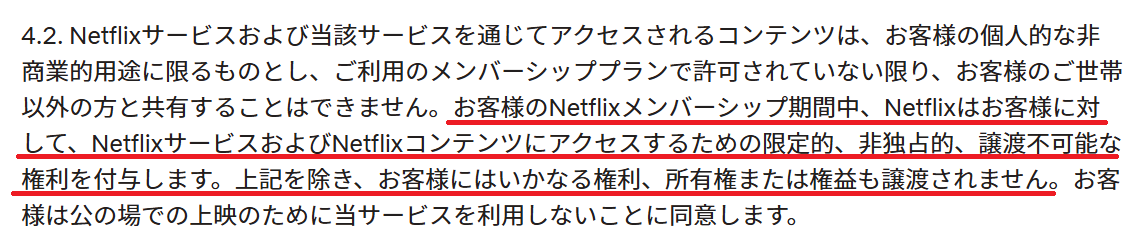 Netflix規約の参照画像