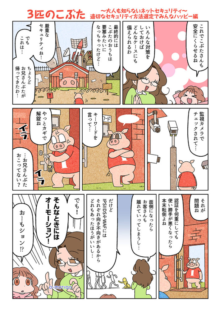 3匹の子豚 大人も知らないネットセキュリティ 適切なセキュリティ方法選定でみんなハッピー編01