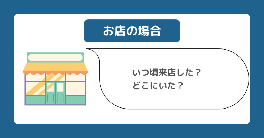 お店で落とした場合に確認すべきことをまとめた画像