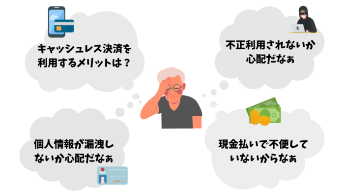 キャッシュレス決済　不安
