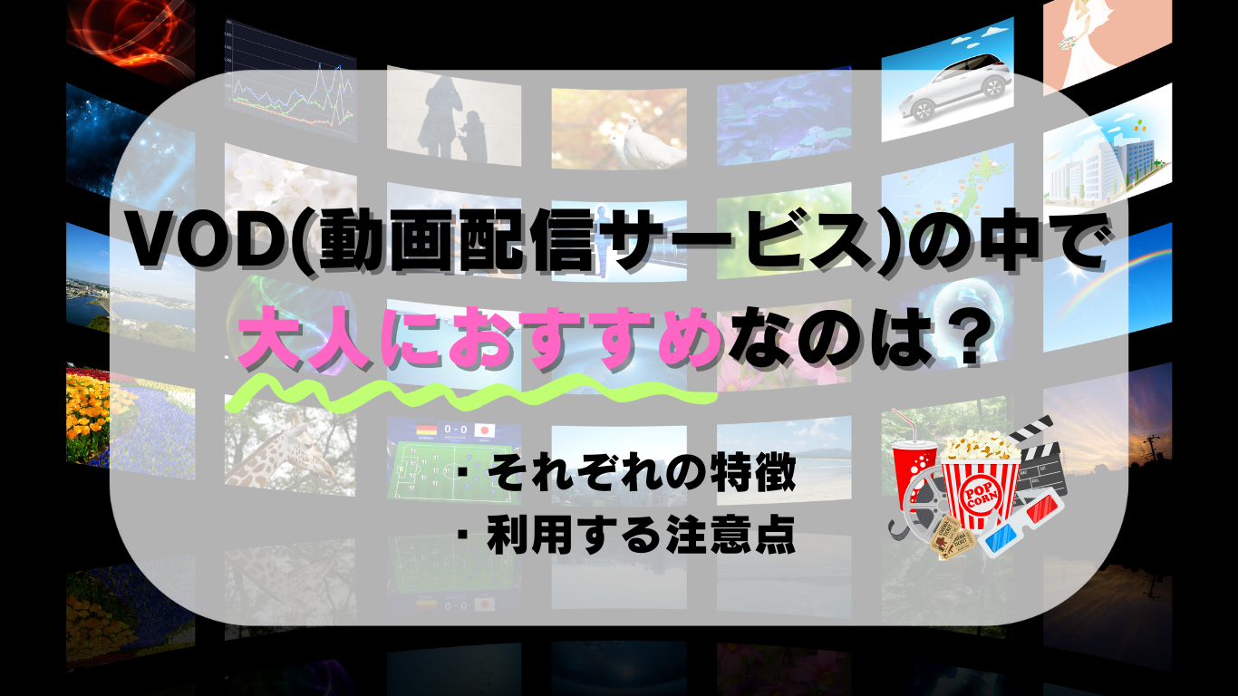 VOD(動画配信サービス)の中で大人におすすめなものは?それぞれの特徴や利用する注意点を解説
