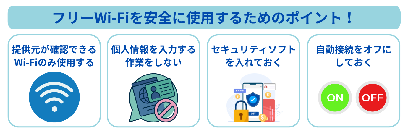 フリーWi-Fi　安全に使用